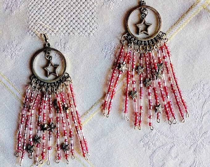 Funky star earrings