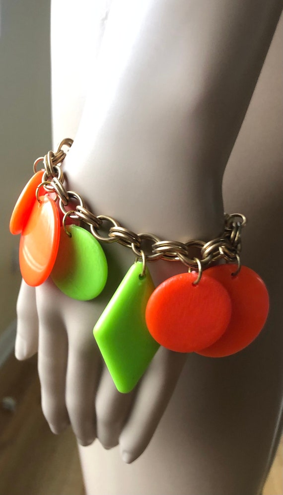 Outrageous Vintage 1960s Neon Pop Art Bracelet | O