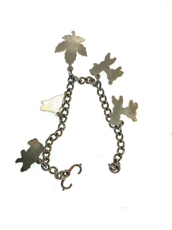 Vintage Canada Ottawa Enamel Charm Bracelet | Bea… - image 6