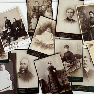Cartes pour armoire/lot de 2/CDV/journaux indésirables/Photos anciennes/éphémères vintage/Choisissez un ensemble/Photos victoriennes/Choisissez un ensemble/années 1900