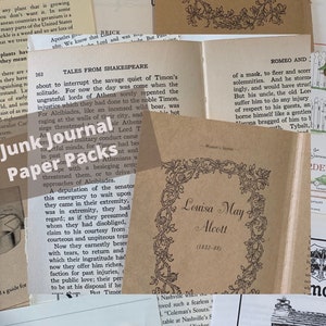 Paquets de papier journal indésirable / pages de livres vintage / 86 + pages / paquet de papier éphémère / papier de collage / scrapbooking / paquets de papier / grand paquet de papier