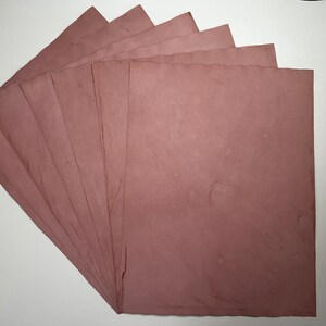 Papiers teints avocat foncé | 8,5 x 11 po. | Journal indésirable | Papiers teints à la main | 15 feuilles | Papiers teints naturels| Papier rose foncé | Scrapbooking