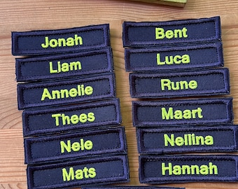 personalized name tag for big and small firefighters (8 cm/2 cm)