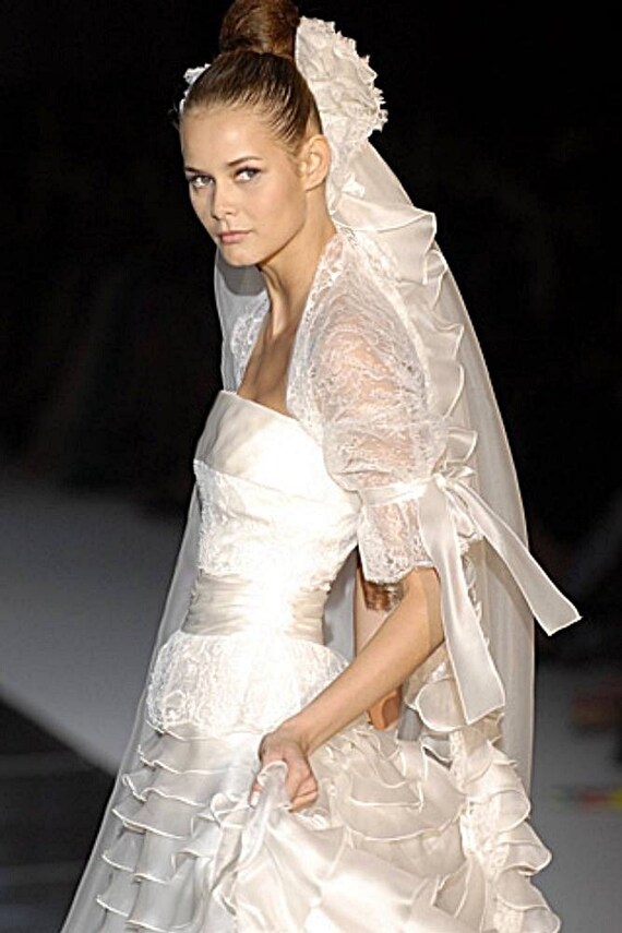 Valentino Abito Da Sposa Organza Seta Pura Con Pizzo Francese | Etsy  Australia