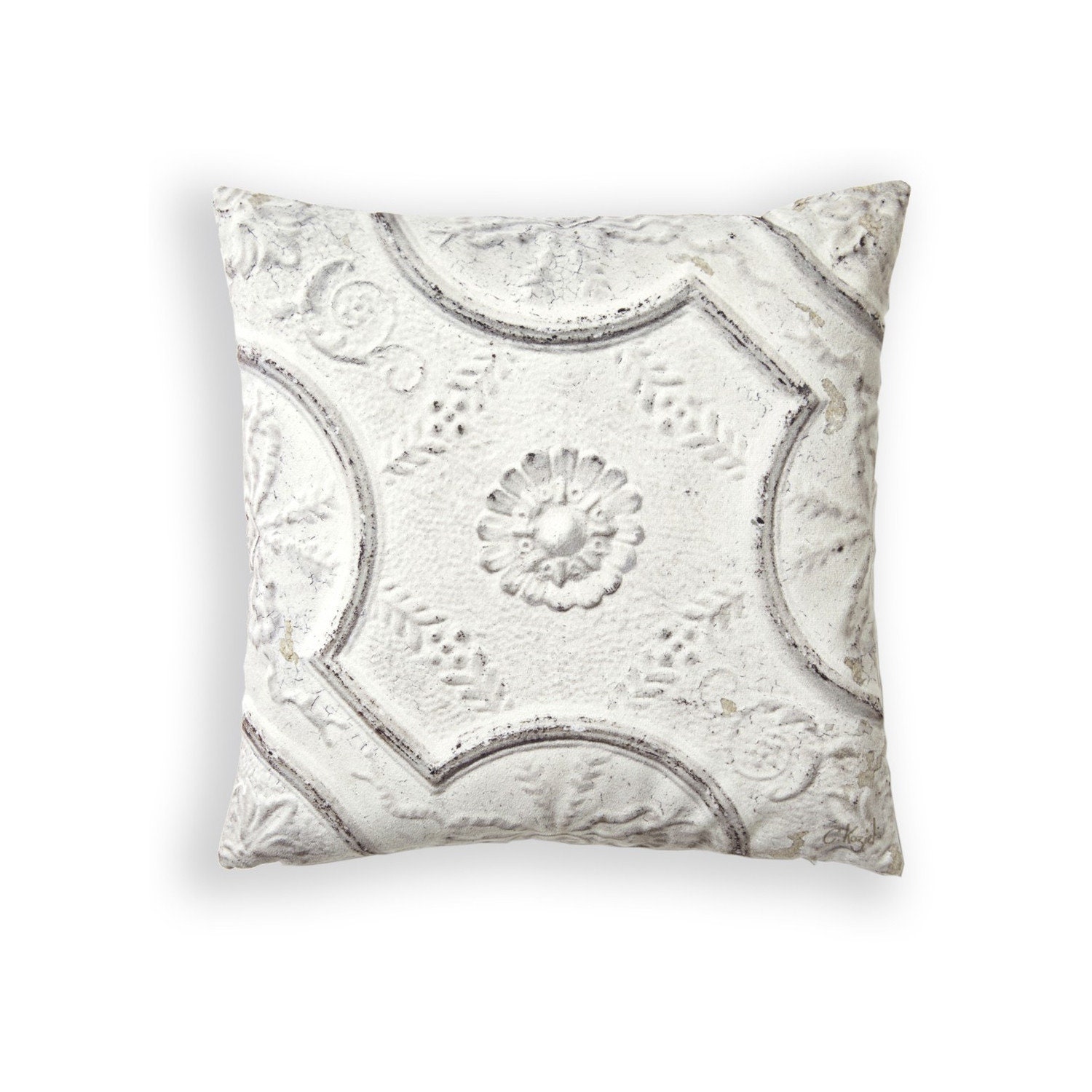 Coussin Plaque Victorienne Peinte | 008P