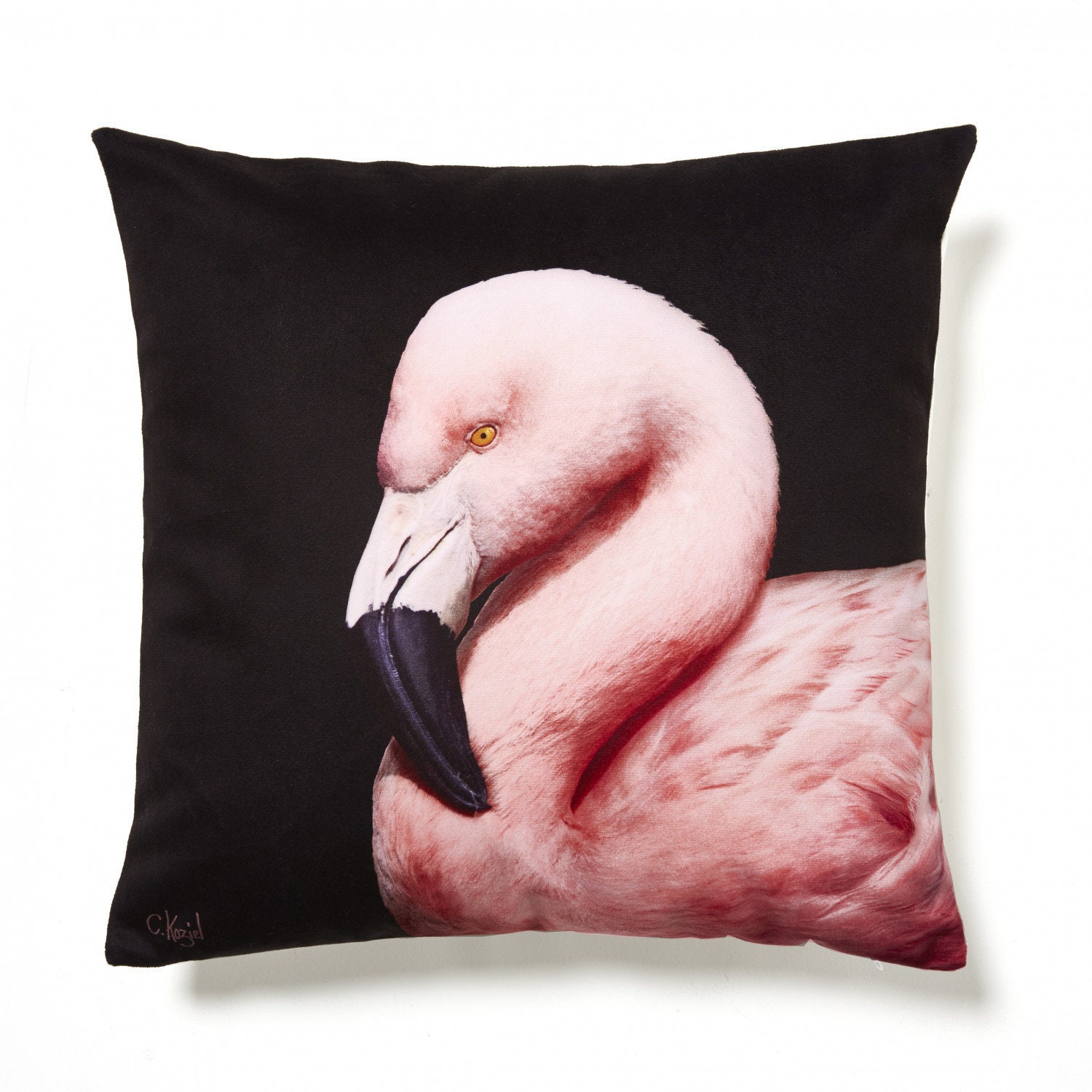 Coussin Flamant Rose