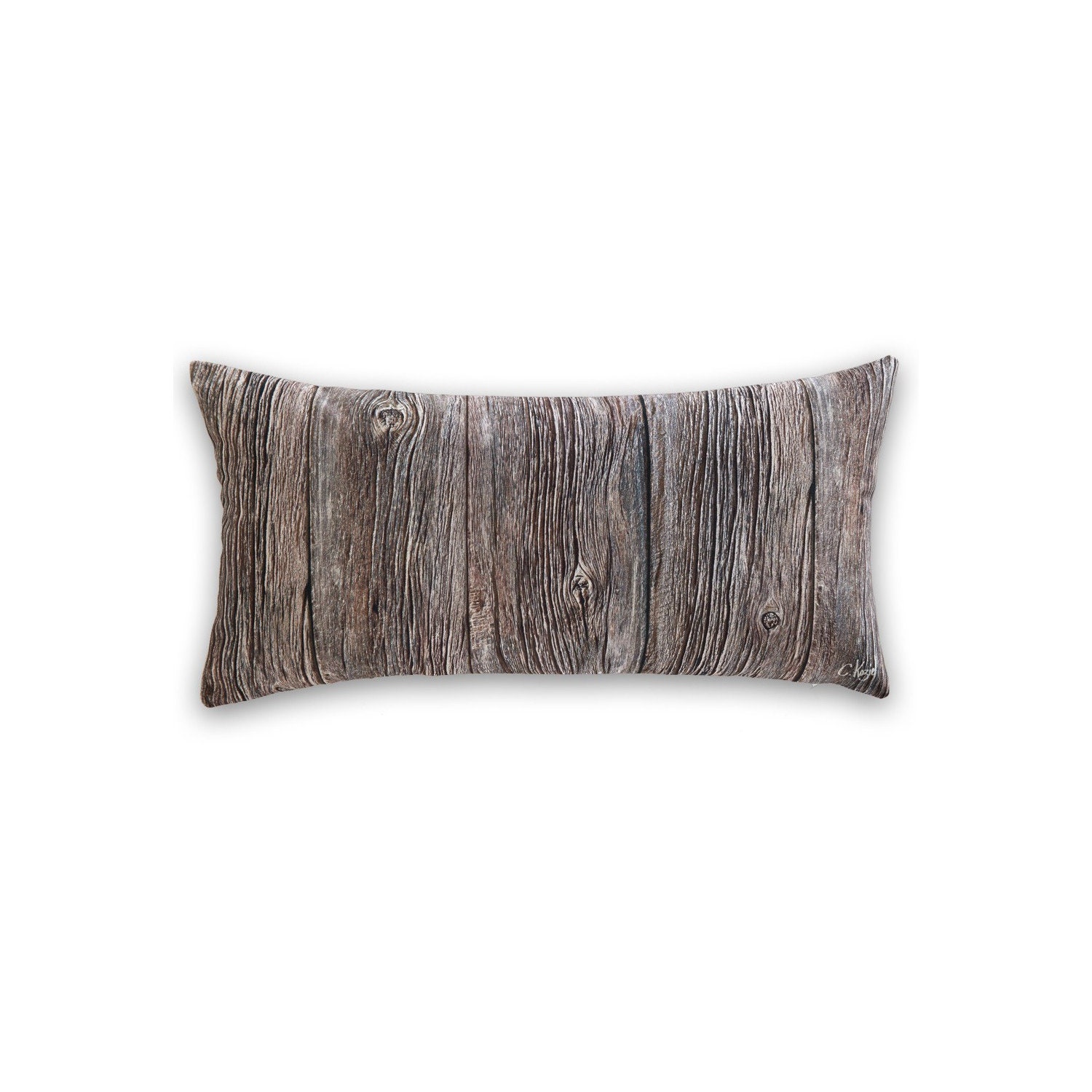 Coussin Large Planches de Bois Ancestrales