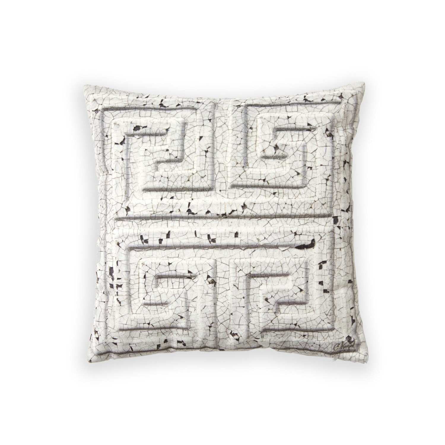 Coussin Plaque Victorienne Peinte | 007P