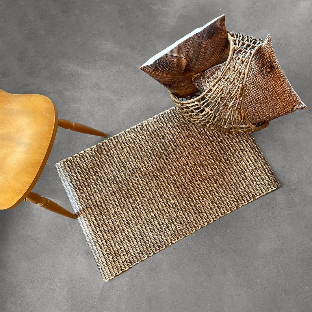 Braided Abaca Vinyl Rug 96 X 60 Cm - Etsy