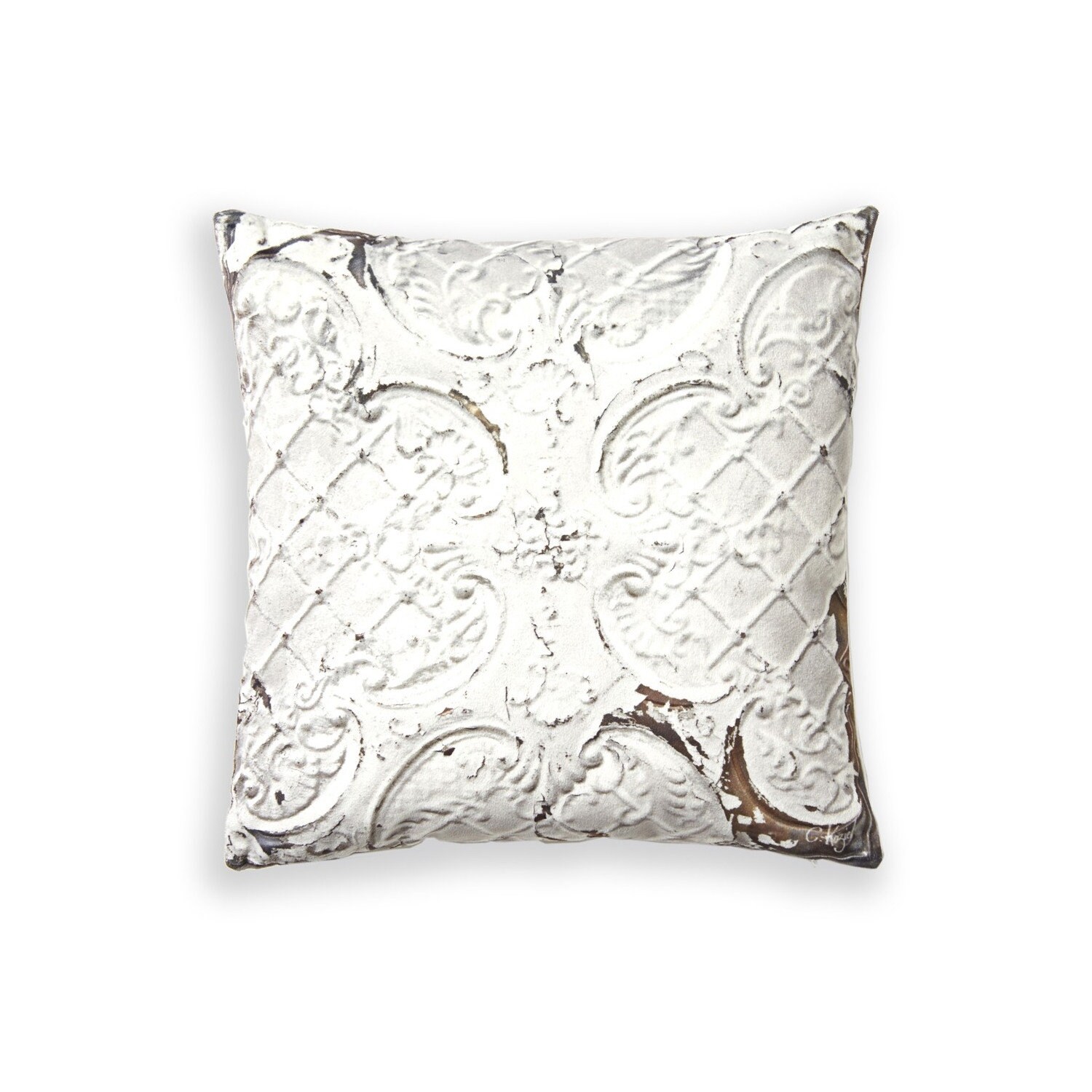 Coussin Plaque Victorienne Peinte | 018P
