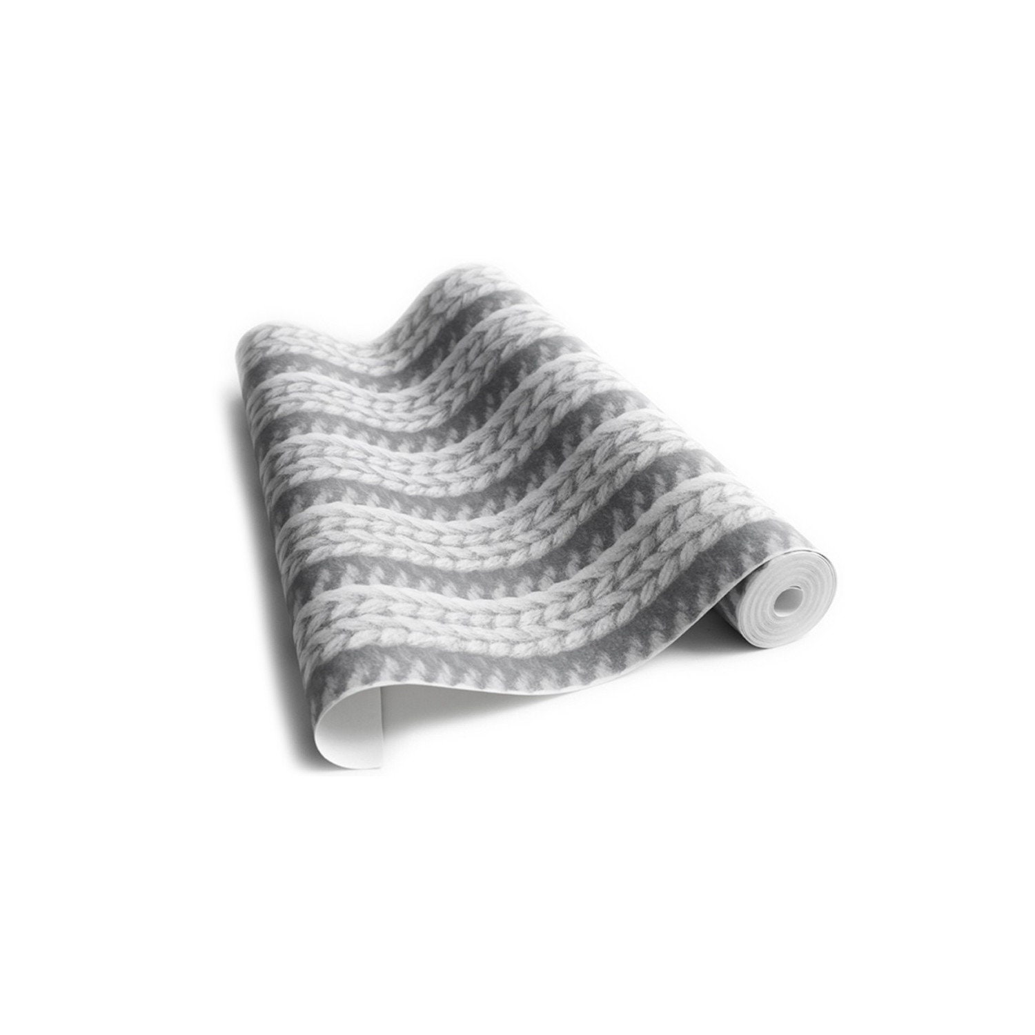 Papier Peint Tricot Maille Gris