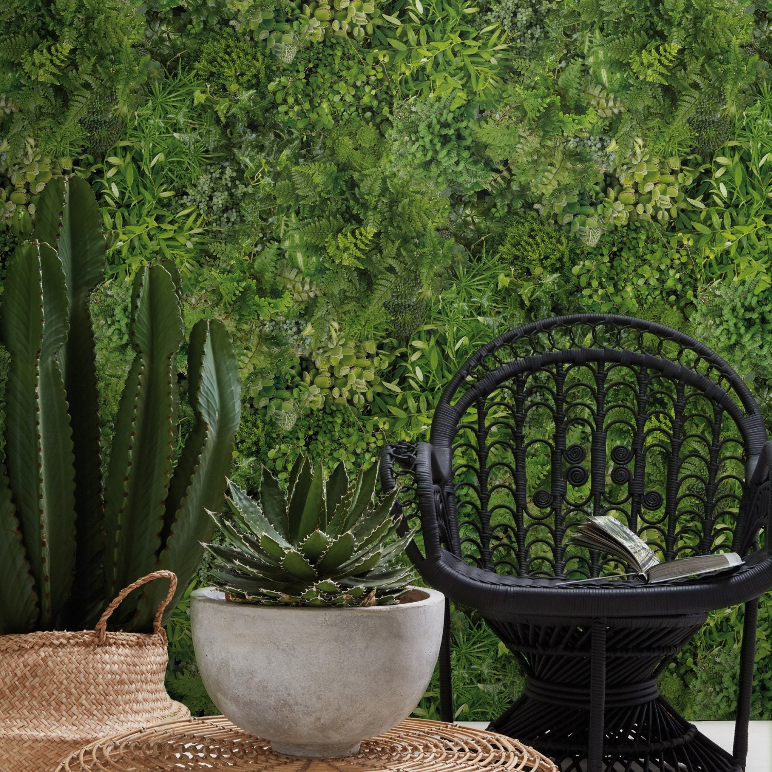 Papier Peint Rideau Végétal