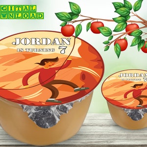 Rock Climb Apple Sauce Label, Rock Climb Birthday Party Favors, Rock Climb Treats, Etiquetas de salsa de Manzana, Imprimible, Archivo Digital Solamente