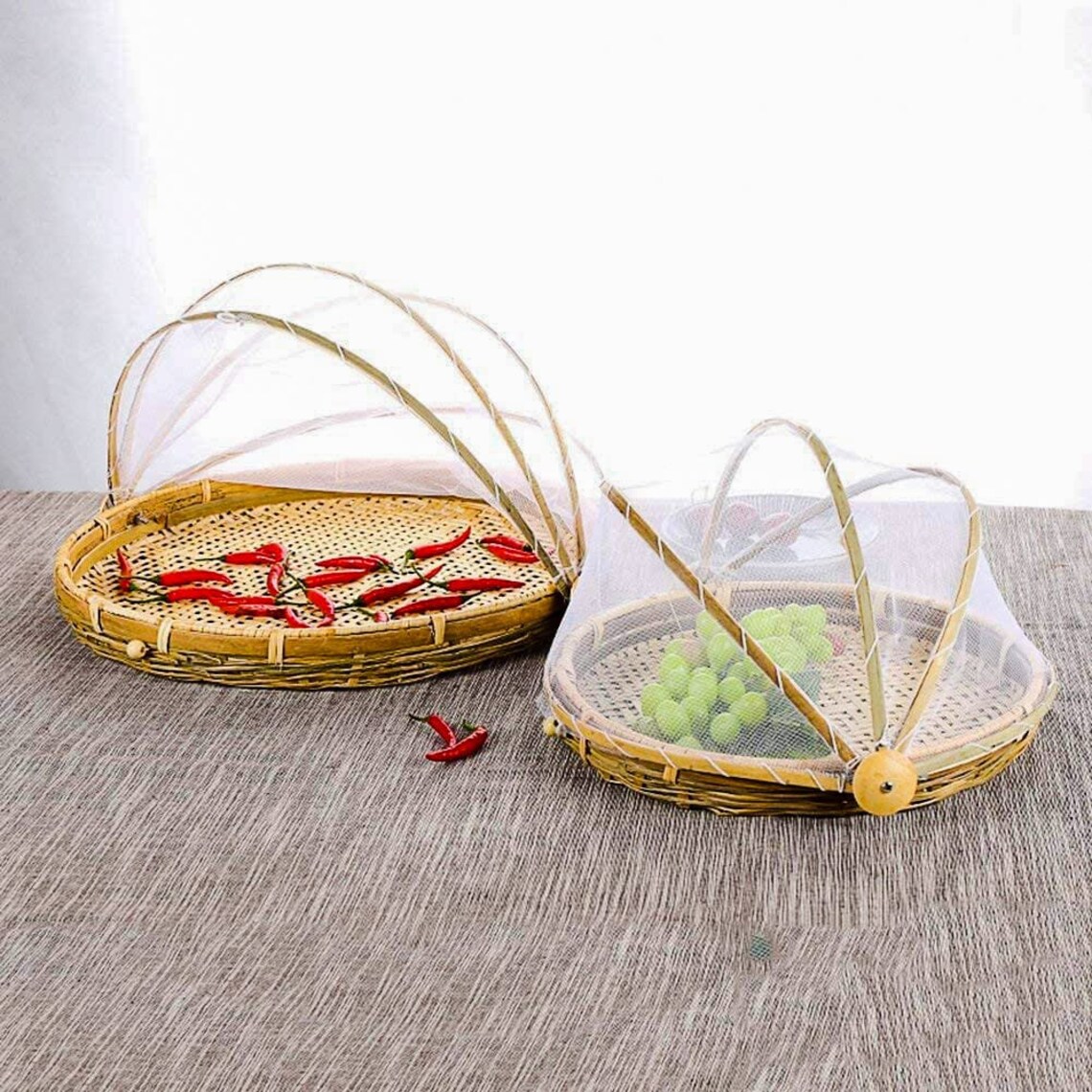 bamboo food tent basket