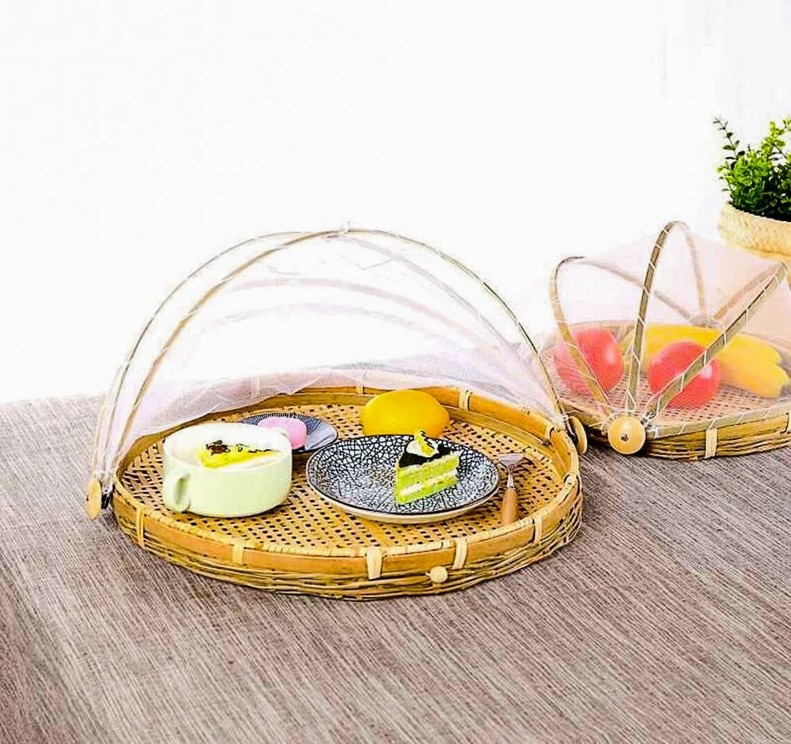 bamboo food tent basket
