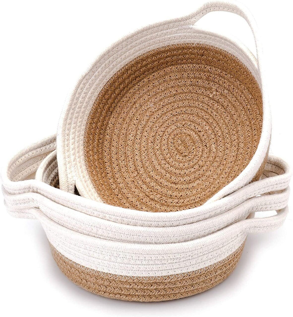 Cestas de almacenamiento tejidas hechas a mano 04 paquetes | Etsy