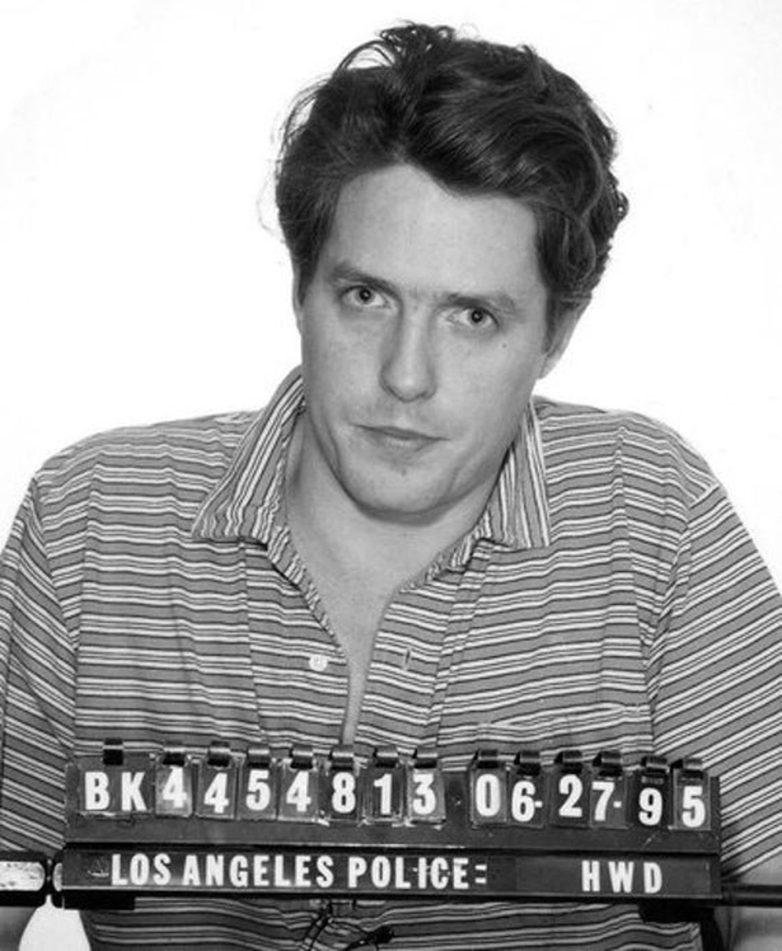 Celebrity Mugshot Hugh Grant Famous Felon Photo Vintage print Etsy