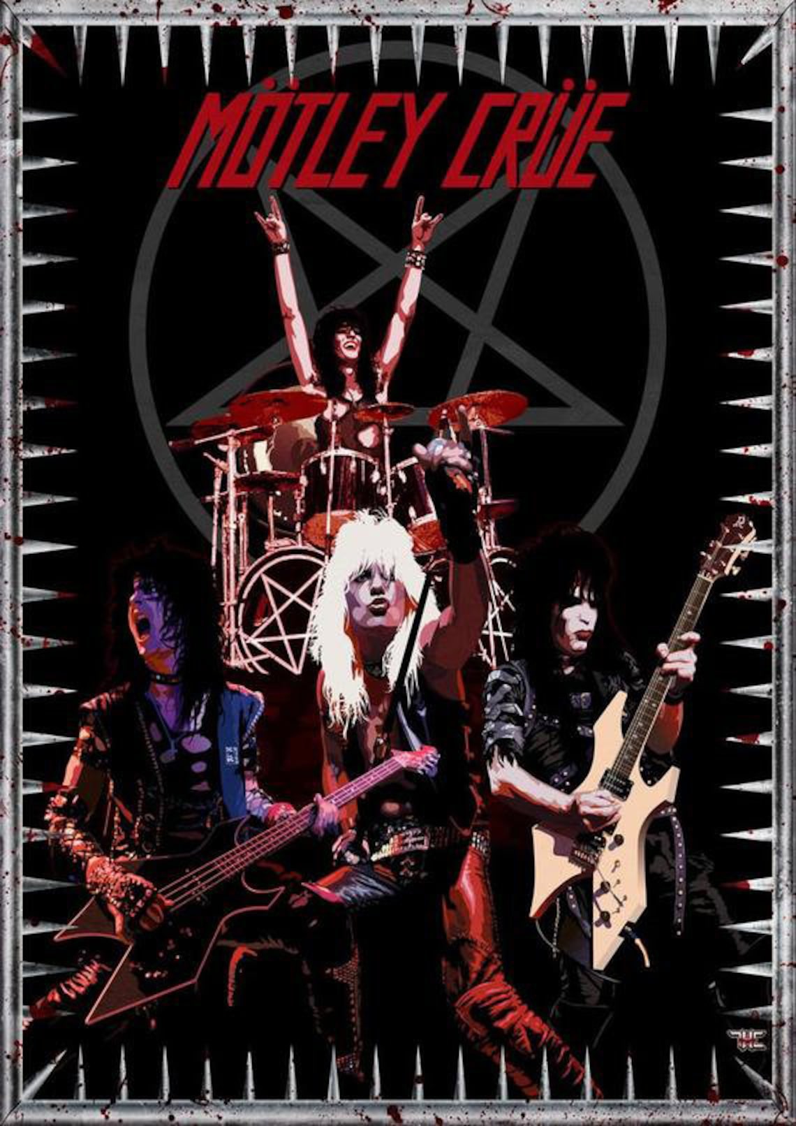 Heavy Metal Band Motley Crue Poster Etsy