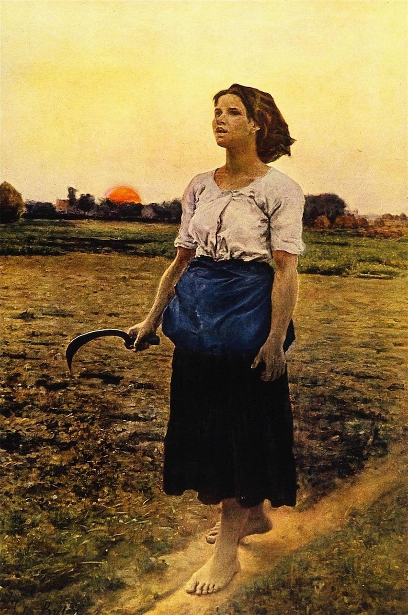 The Song of the Lark Jules Breton Painting Vintage Poster Etsy