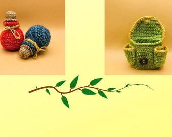 Pattern Bundle Mana and Health Potion Bottles, Traveler's Pouch, Crochet Patterns, Dnd, Ttrpg