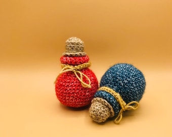 Amigurumi Health and Mana Potion Bottle Dice Bags Crochet Pattern, DnD