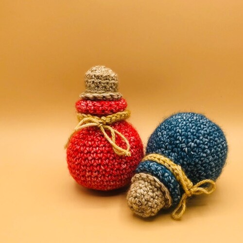 Amigurumi Potion Bottle of Magic Dice Bag Crochet Pattern Dnd Etsy
