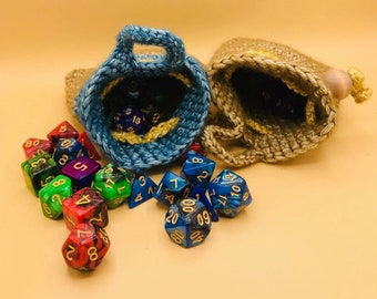 Cleric Dice Bag with Drawstring Medium Size Crochet Pattern, DnD