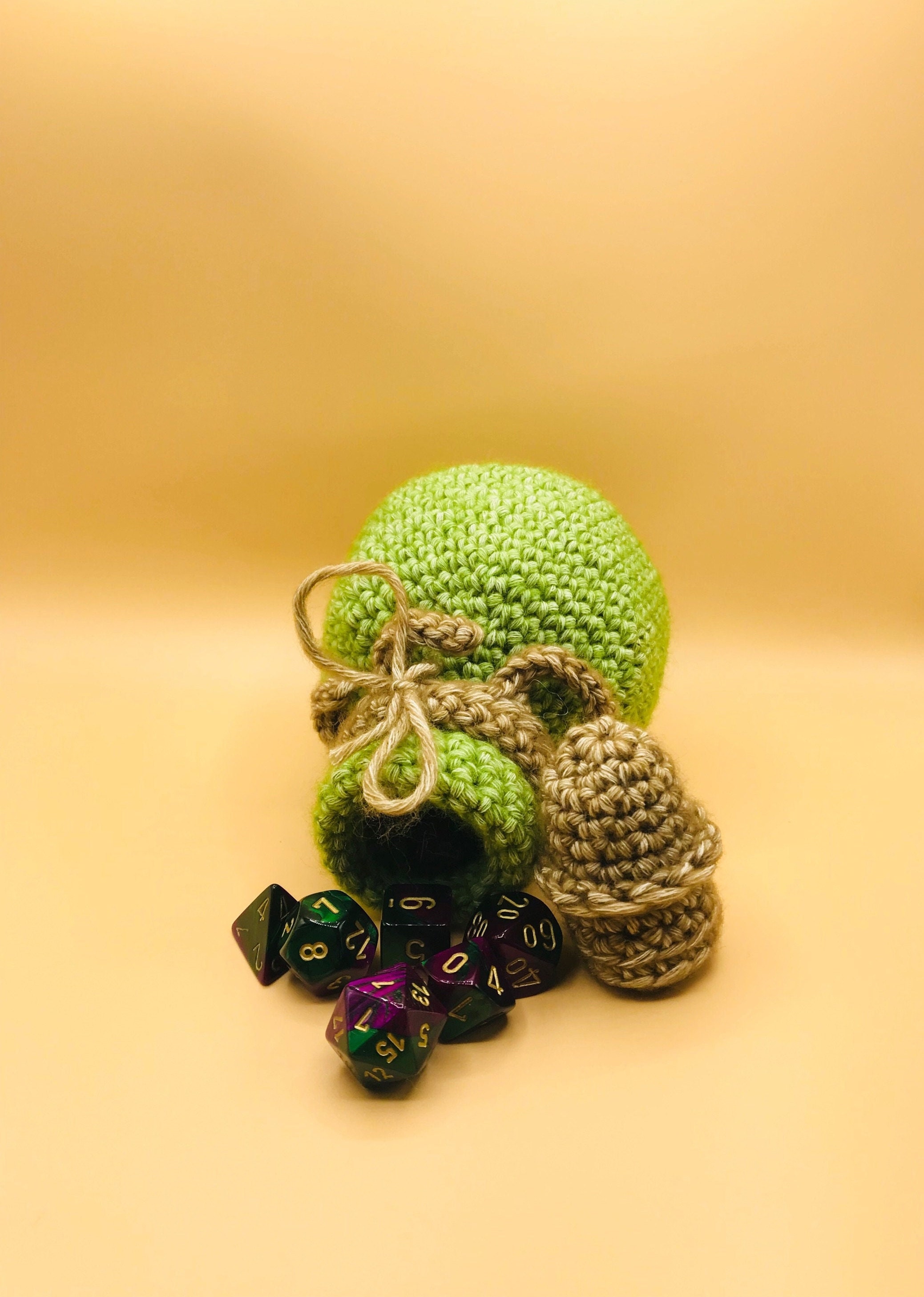 30 DnD Crochet Patterns for Dice Bags, Plushies, and Tabletop Gifts 9 Amigurumi Potion Bottle Dice Bag Crochet Pattern