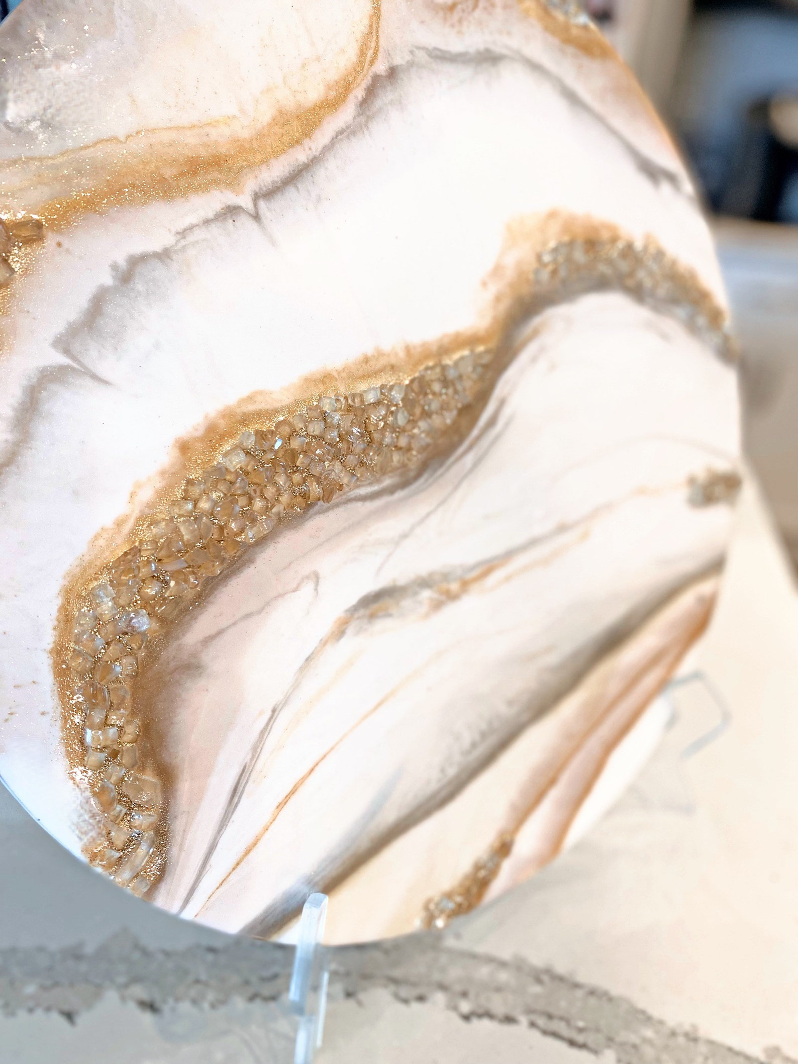 Large Custom Geode Resin Decor or Wall Hanging With Crushed Etsy