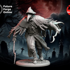Eileen the Crow Miniature | Bloodborne Inspired Fan Art | Hunter's Blood | designed by RedBadger