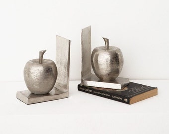 Handcrafted Apple Metal Bookend - Outlander Theme Office Decor & Gift for Book Lover