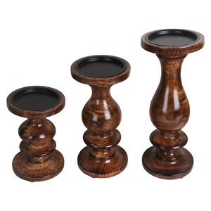 Buy Wooden Candle Holder Pillar Online In India - Etsy India