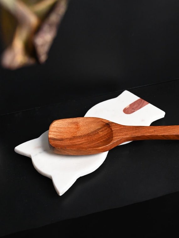 Ustensiles Cuisine Bois Support Repose Cuillère Cuillères Spatule