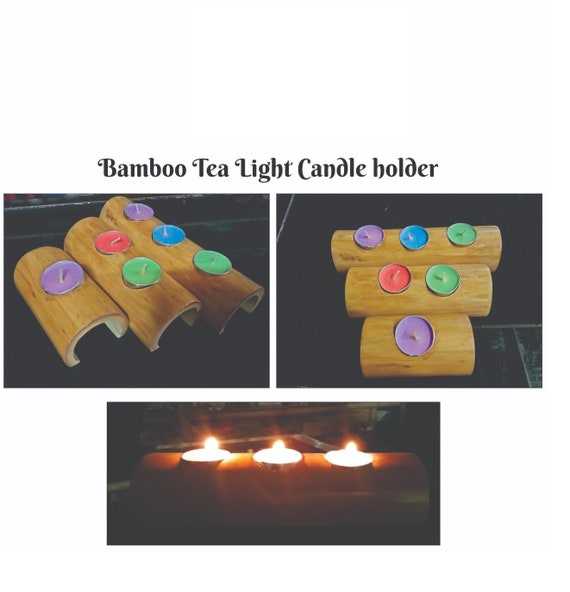 Bamboo tea sale light holder