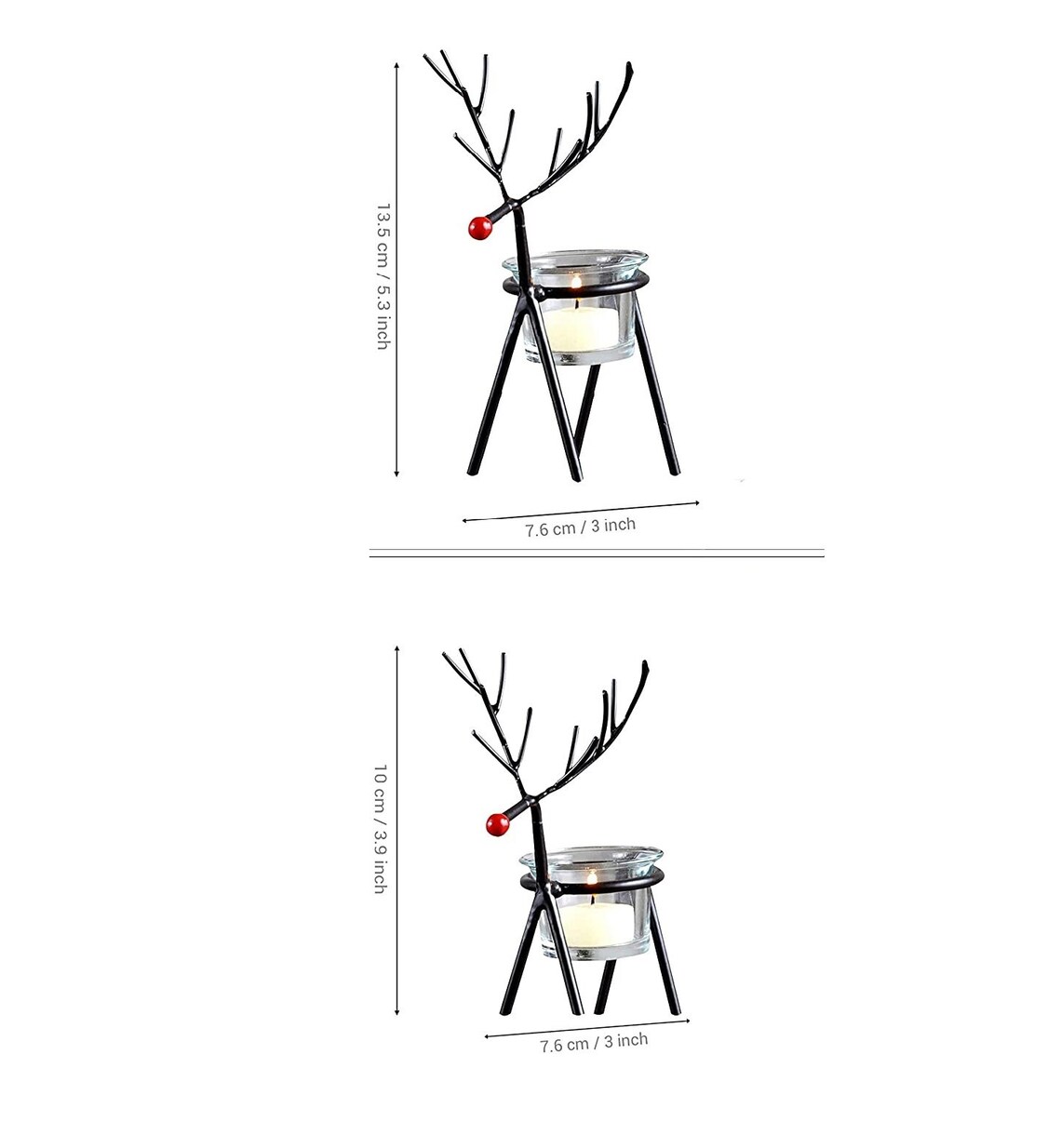 Iron Reindeer Tealight Candle Holders Christmas Decorations Etsy