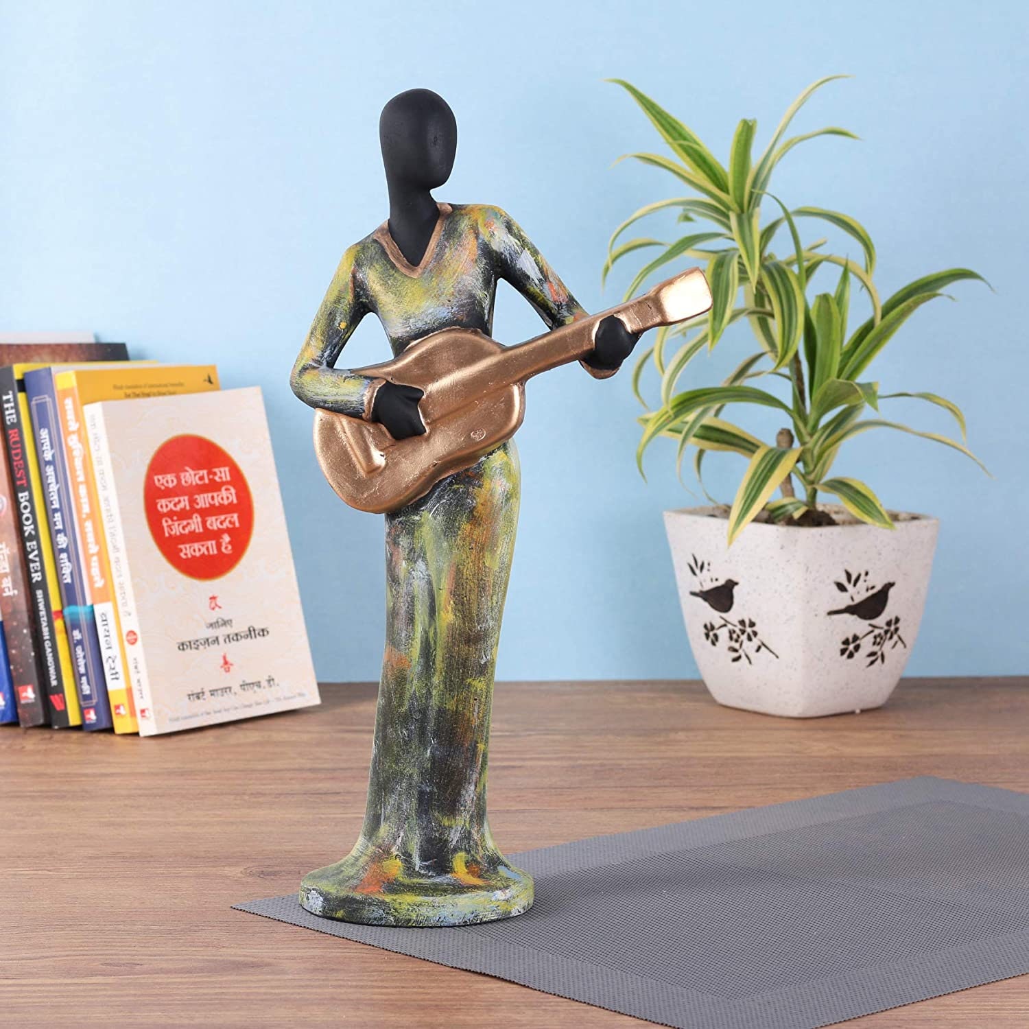 Musical Instrument Statues Showpiece Collectible Figurines for Home