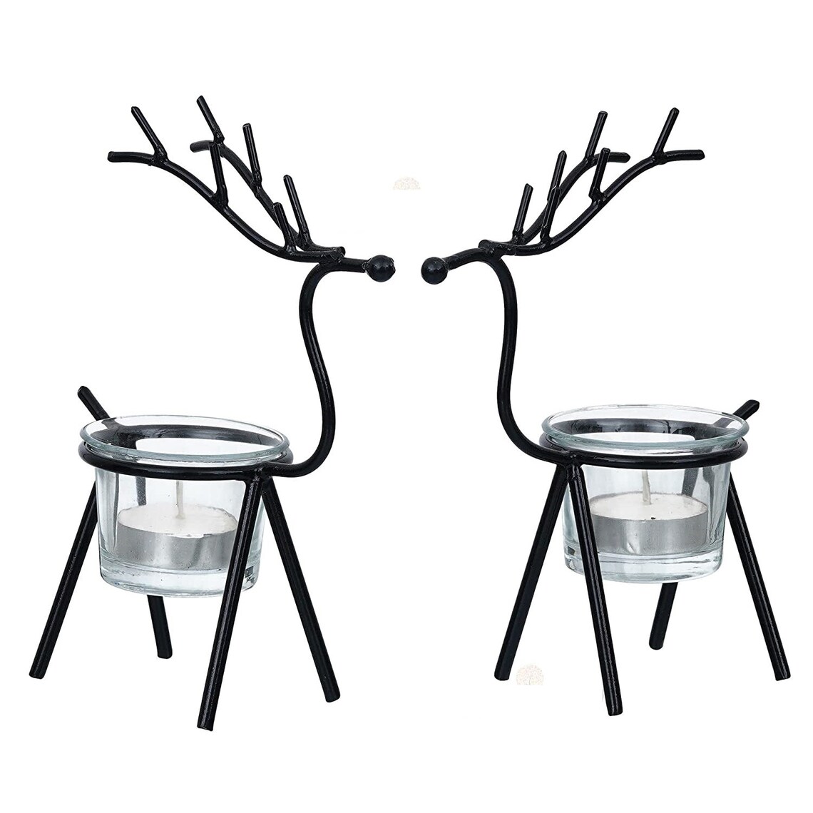 Iron Reindeer Tealight Candle Holders Christmas Decorations Etsy