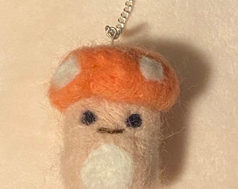 the Mushroom Needle Felted Keychain - Etsy