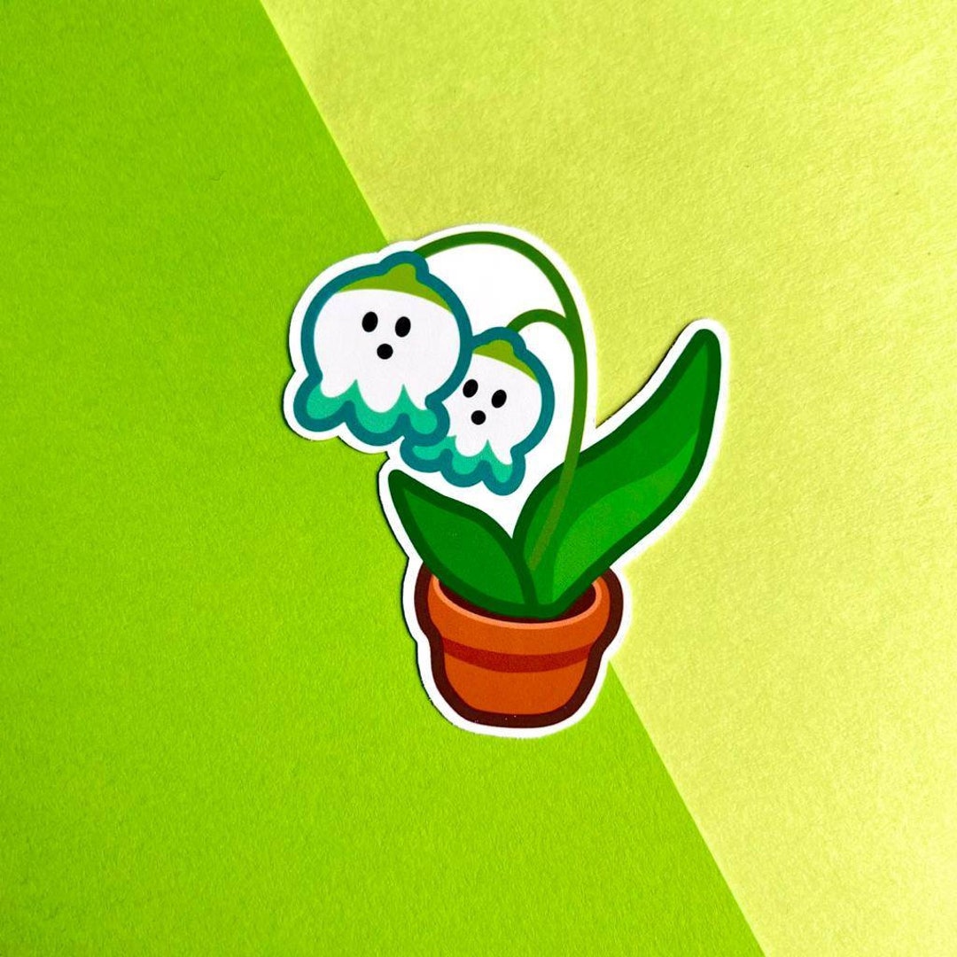 Spooky Lily of the Valley Sticker | Waterproof Matte Vinyl | Animal Crossing, New Horizons, Halloween