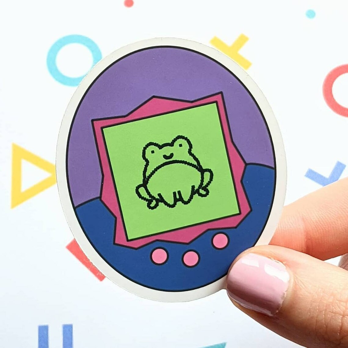 Frog Tamagotchi Sticker Waterproof Matte Vinyl 90s 00s | Etsy