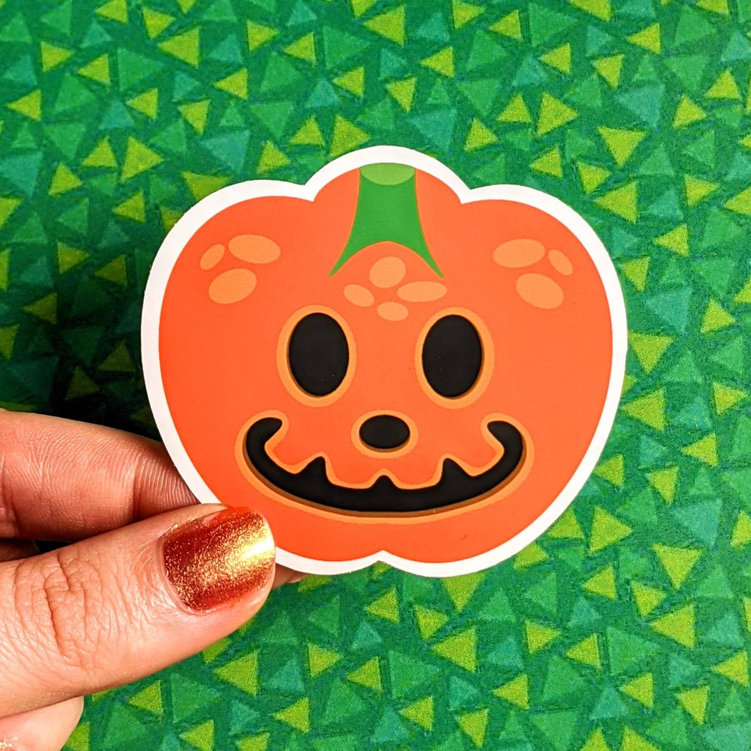 Halloween Pumpkin Sticker | Waterproof Matte Vinyl | Animal Crossing, New Horizons