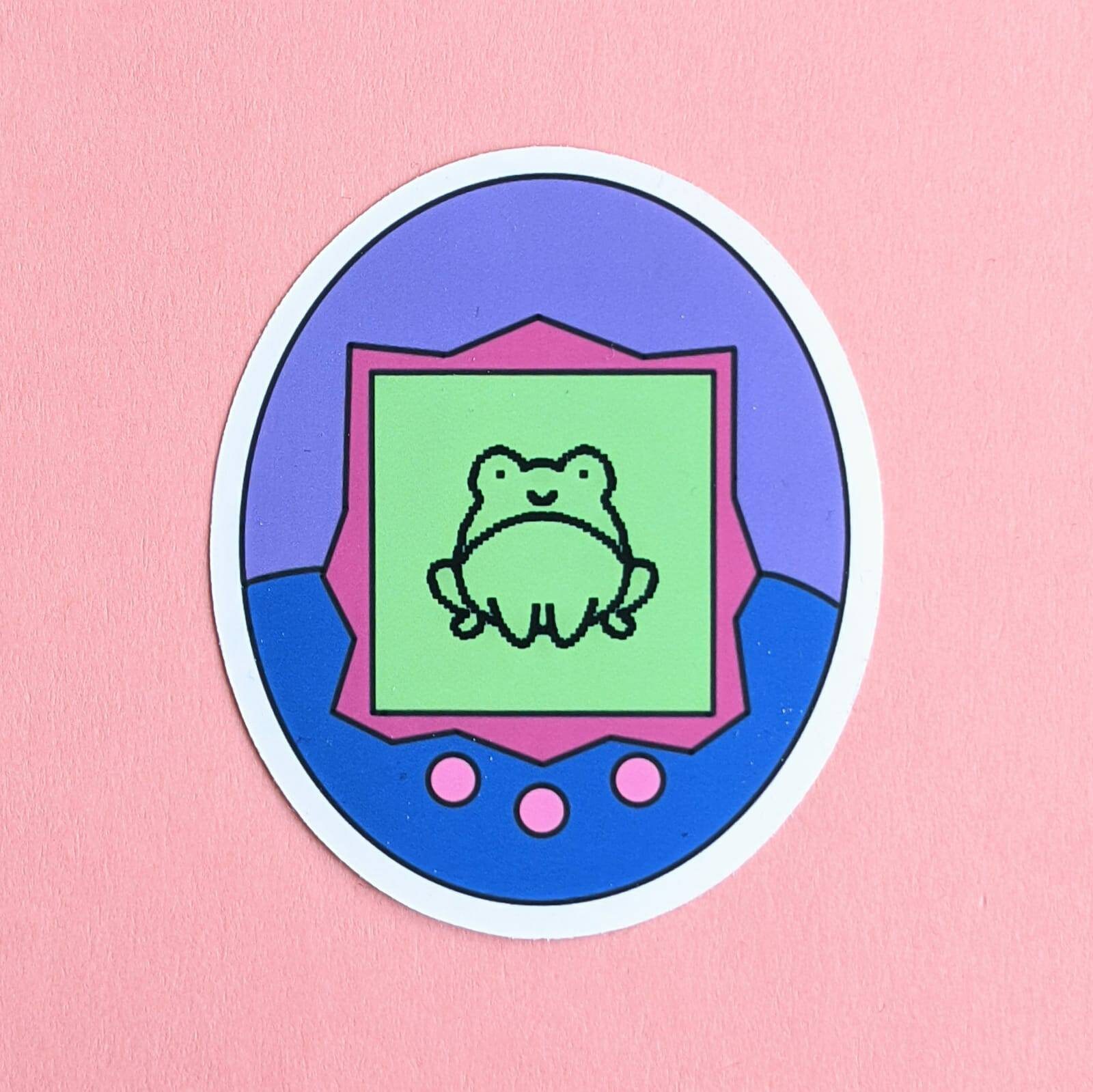 Frog Tamagotchi Sticker Waterproof Matte Vinyl 90s 00s | Etsy