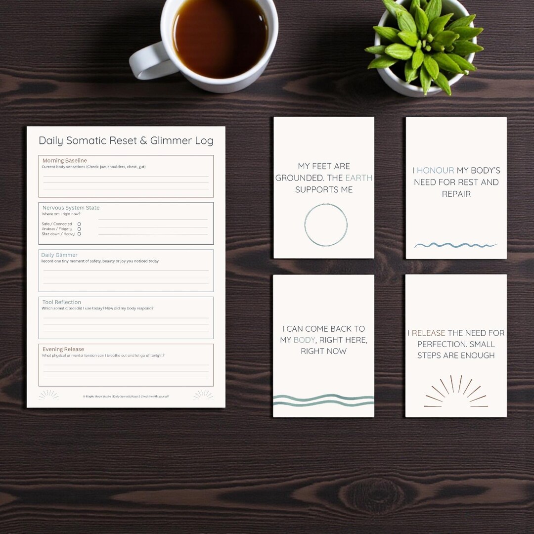 Somatic Healing Bundle: Nervous System Regulation Cards and Daily ...