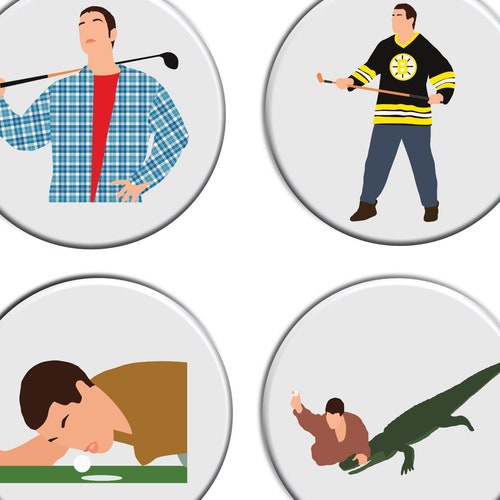 Happy Gilmore Golf Ball Marker With Hat Clip Perfect Etsy