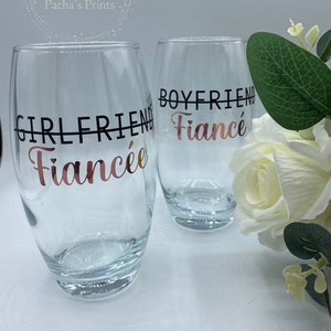 Personalised Hi Ball Glasses, Custom Couple Gift Set, Wedding Anniversary Present