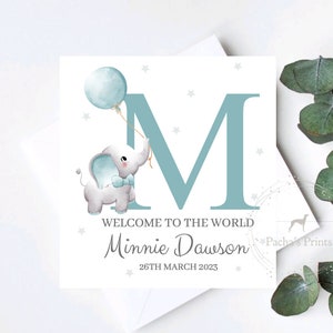 Bienvenue dans le monde carte de félicitations, nouvelle carte personnalisée de bébé fille, carte personnalisée de nouveau bébé garçon, bébé fille, carte de baptême