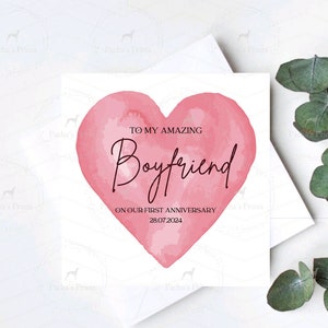 Biglietto di anniversario, biglietto per marito, partner, moglie, fidanzato, fidanzata, fidanzato, fidanzata, anniversario di matrimonio, biglietto di San Valentino