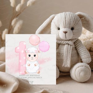 Personalised 1st Birthday Card, 1st Birthday, Milestone birthday, Card for Daughter, Granddaughter, niece nephew, friend, Special Birthday