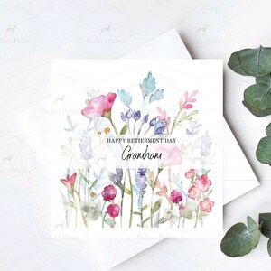 Carte de fête des pères, Bonne retraite, Merci, Carte de joyeux anniversaire, Carte de voeux personnalisée, Guérir bientôt, Cadeau floral