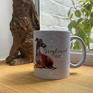 Tazza da caffè personalizzata, Tazza con levriero personalizzata, Per la mamma, Per la nonna, Regalo a punta, Mamma Whippet, Papà Whippet, Regalo in ceramica, Levriero